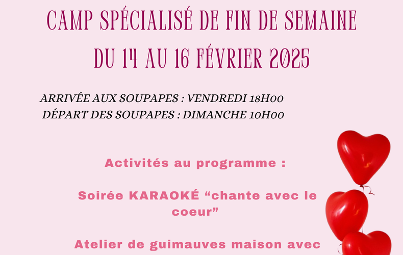 Camp de répit du 14 au 16 février 2025