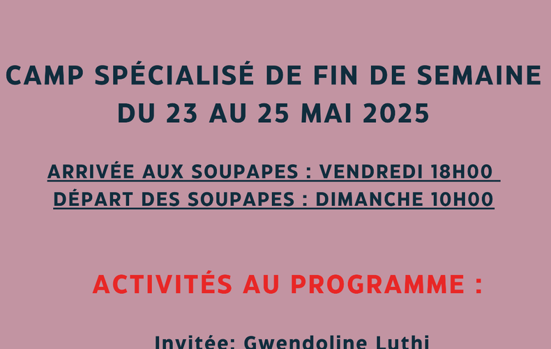 Camp de répit du 23 au 25 mai 2025